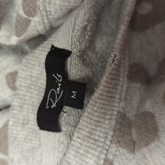 Rails leopard print sweatshirt w/side zippers - Picture 2 of 10